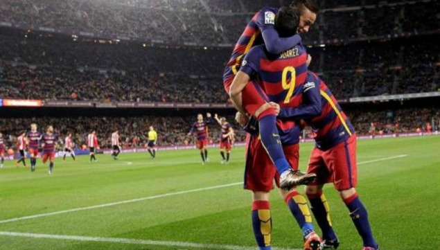 Luis Suárez anota hattrick y es goleador de la Liga Española