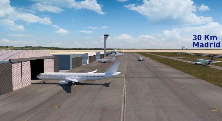 El aeropuerto estará a 30 kilómetros de Madrid. Foto: EFE