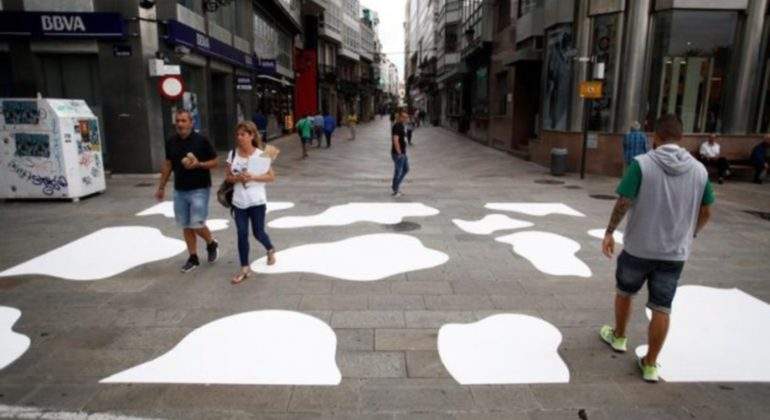 El Primer 'paso de vaca' de Galicia. Foto: EFE