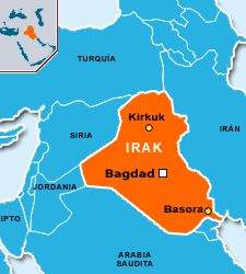 mapa de irak fotoarchivo
