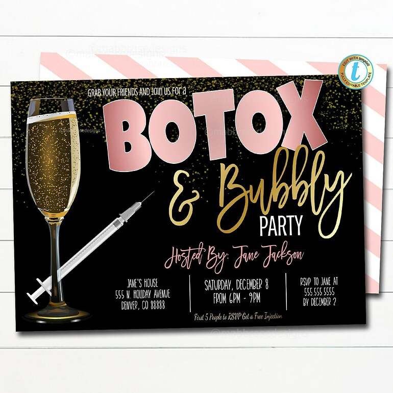 Invitación ficticia 'Botox Party'