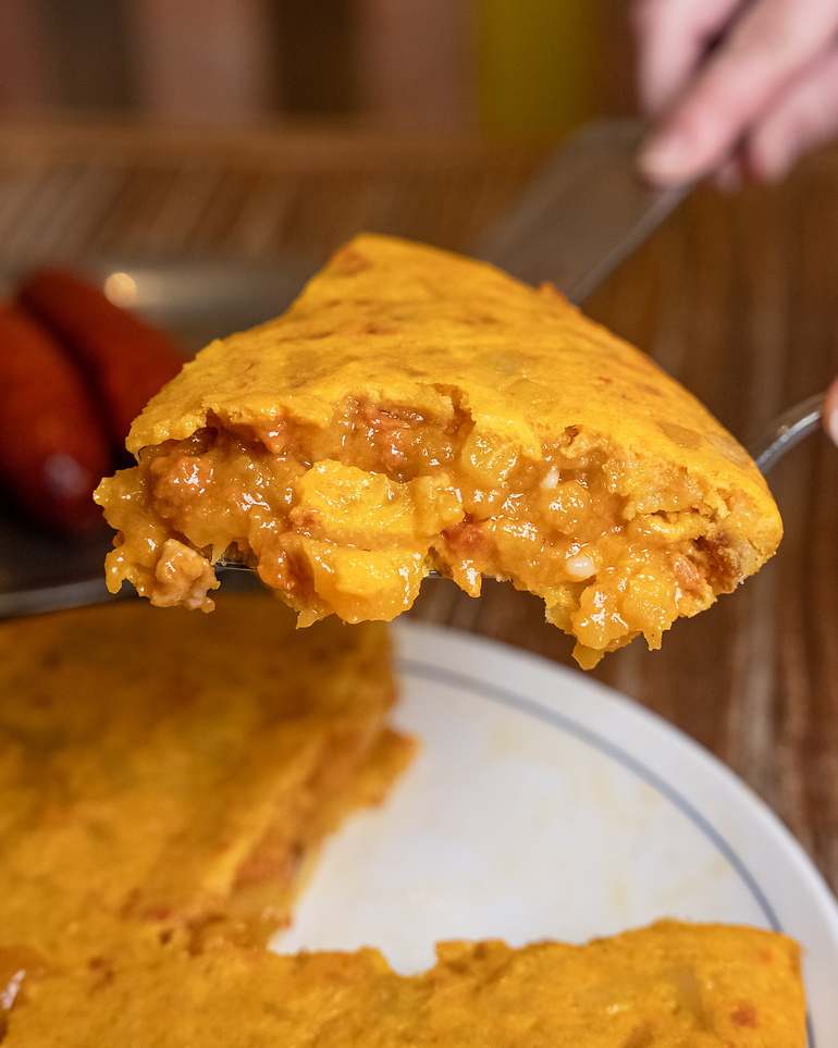 Torilla de chorizo asturiano.
