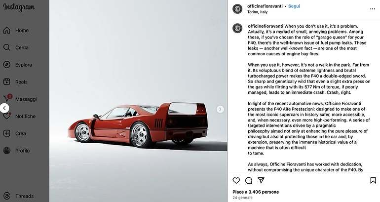 Se explayan a gusto sobre las características peculiares del F40 original, para a continuación proponer su lista de mejoras para el conductor no-piloto