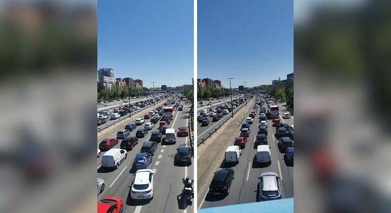 Tráfico en la M-30 de Madrid