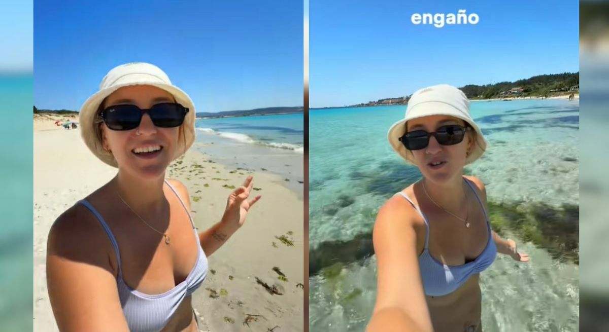 "Es un engaño, no vengáis": Una turista viaja hasta el 'Caribe gallego' y muestra su descontento en redes sociales