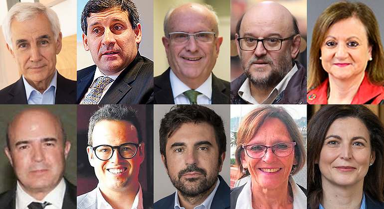 De izquierda a derecha, Jaime Martorell Suárez, Miguel Belló Mora, Jordi Carbonell Sebarroja, Luis Ángel Colunga Fernández, Cristina Gallach Figueras, José María López Martínez, Víctor Meseguer, Alejandro Dorado Nájera, Francisca Baraza Martínez, y Raquel Yotti Álvarez.