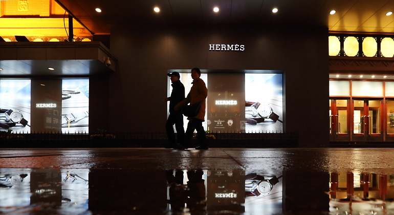 Tienda de Hermes en Shanghai, China. (Bloomberg)