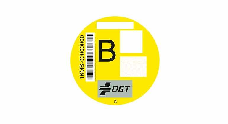Etiqueta B de la DGT