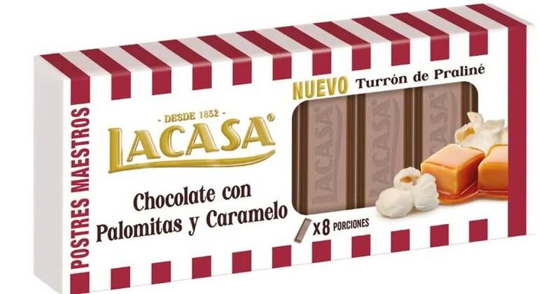 Turrón de chocolate con palomitas
