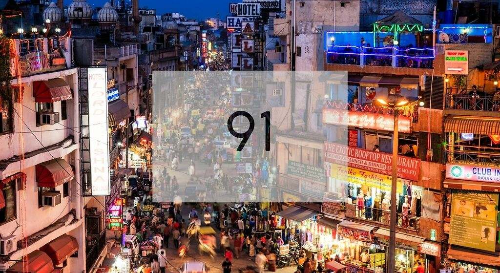 Prefijo 91 - India