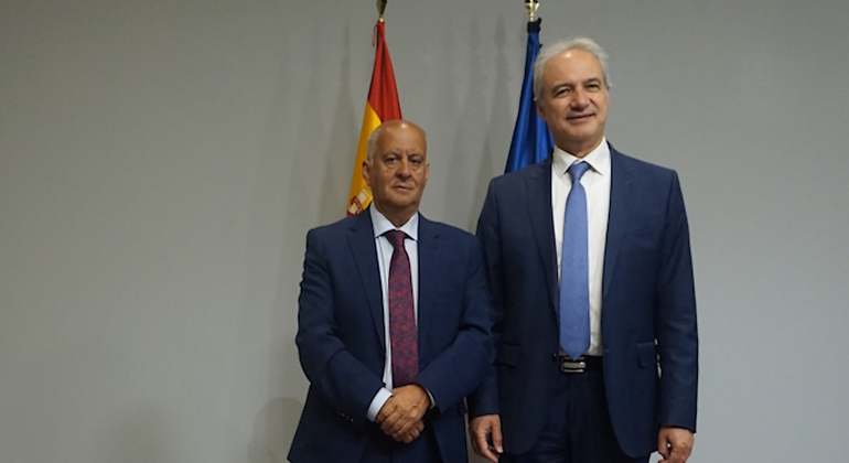 Merchán y Gabaldón en el acto de toma de posesión.