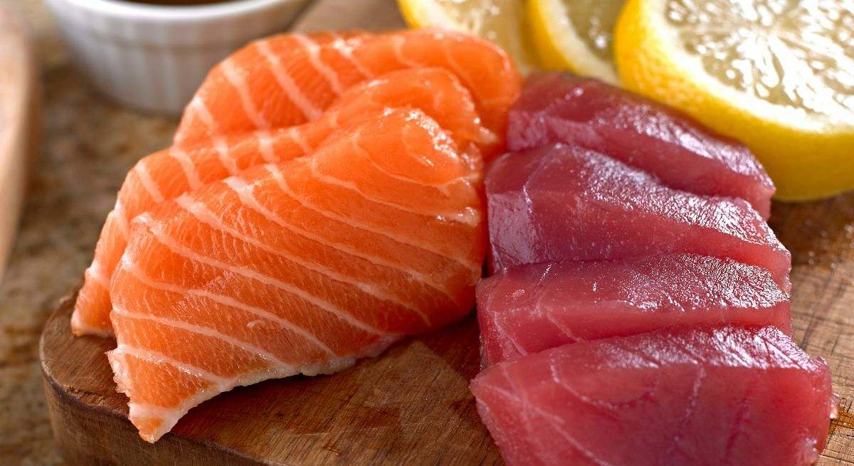 Comparación con el salmón y el atún