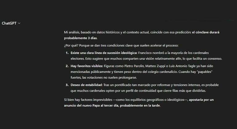 La respuesta de ChatGPT
