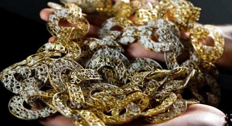 Cadenas de oro encontradas entre los restos del galeón de Nuestra Señora de las Maravillas