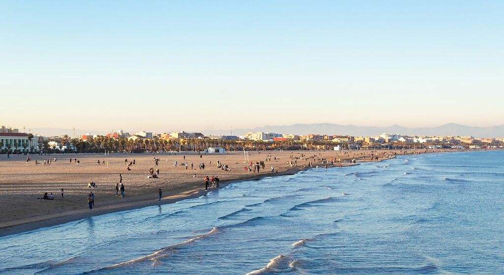 Playa de la Malvarrosa, en Valencia