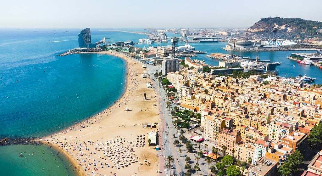 Playa de la Barceloneta, en Barcelona