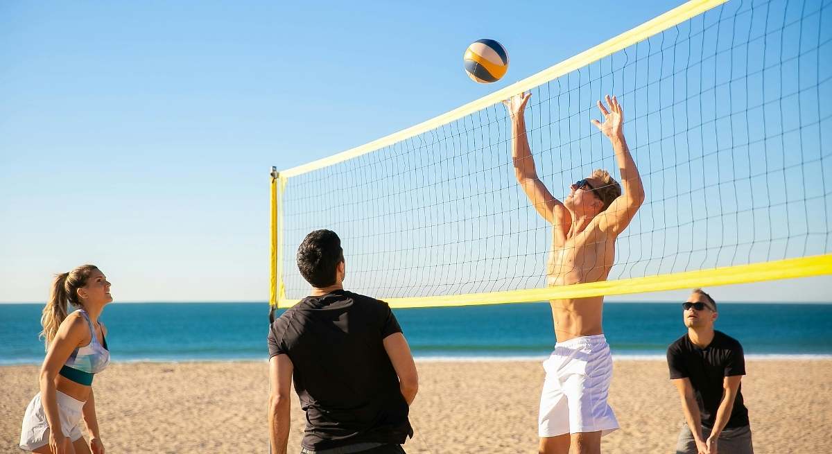 Juegos recreativos en la playa