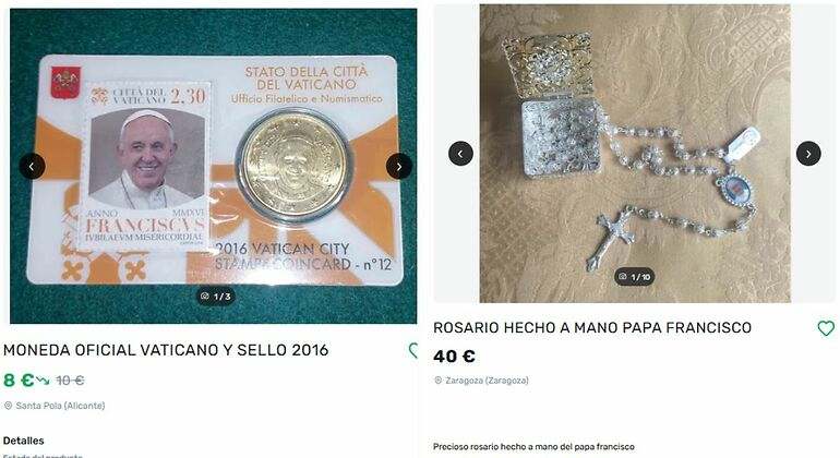 Artículos conmemorativos del papa francisco