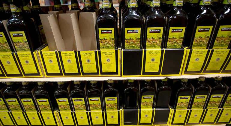 Aceite de oliva en un supermercado de Estados Unidos