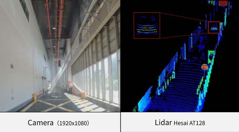 En niebla, dicen sus fabricantes que los actuales sensores Lidar permiten una visión muy superior al humano o a las cámaras de video, detectando un coche a 50 metros