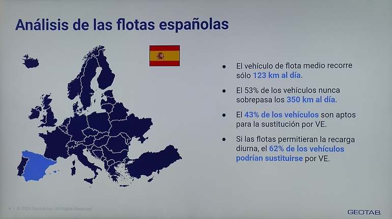 Análisis de las flotas de vehículos españolas en el informe de Geotab 2024