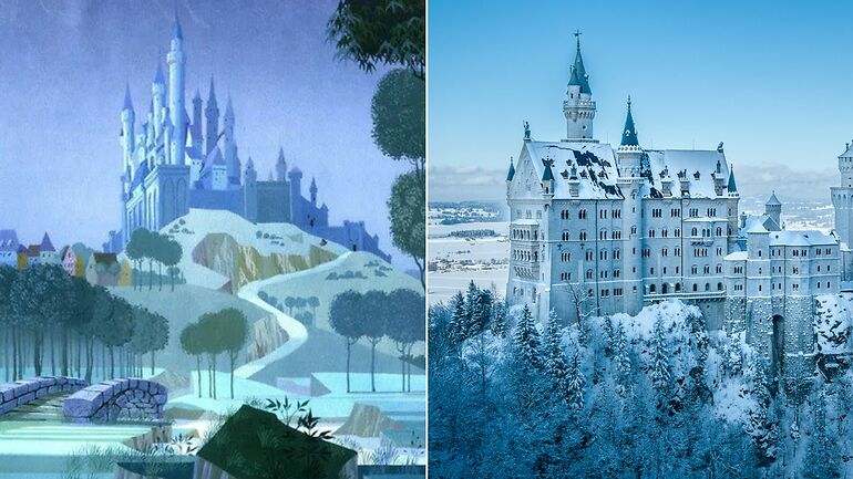 Comparación castillo Bella Durmiente y Neuschwanstein