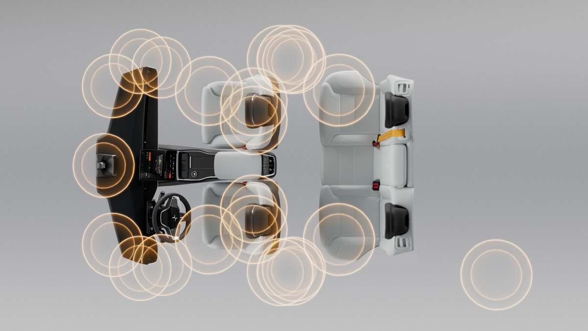 El equipo de Bowers and Wilkins opcional dispone de hasta 25 altavoces en el coche