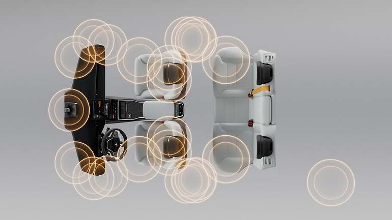 El equipo de Bowers and Wilkins opcional dispone de hasta 25 altavoces en el coche