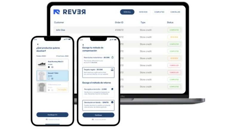 La tecnología de Rever permite hacer una devolución en un ecommerce en menos de dos minutos.