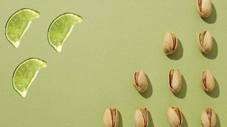 Pistacho y lima