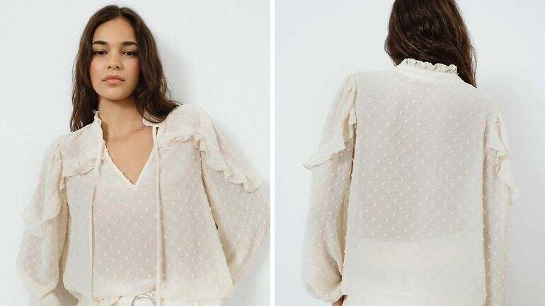 blusa romántica