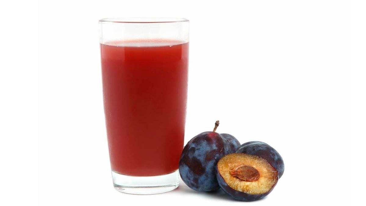 Jugo de ciruela y manzana