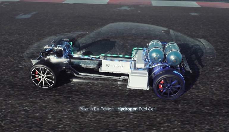 Rimac suministró baterías para el Hyundai FK Concept, un deportivo de altas prestaciones con pila de combustible