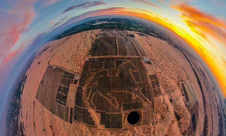 Desierto placas solares China