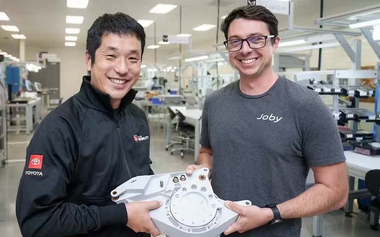 Actuador de inclinación del rotor, fabricado por Joby con elementos clave suministrados por Toyota