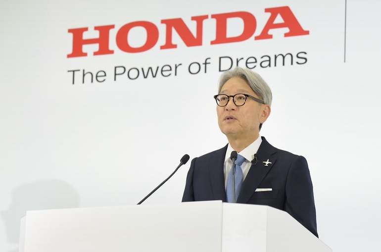 El CEO de Honda, Toshihiro Mibe, durante su presentación