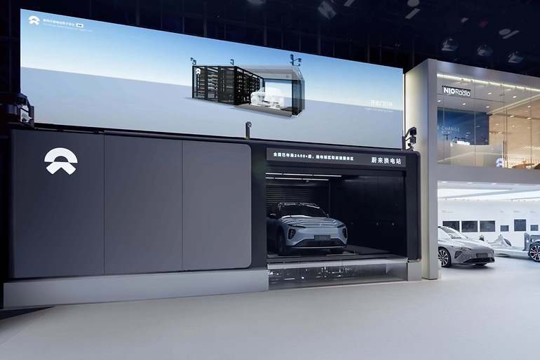 Estación de intercambio de baterías en el Salón Auto China 2024