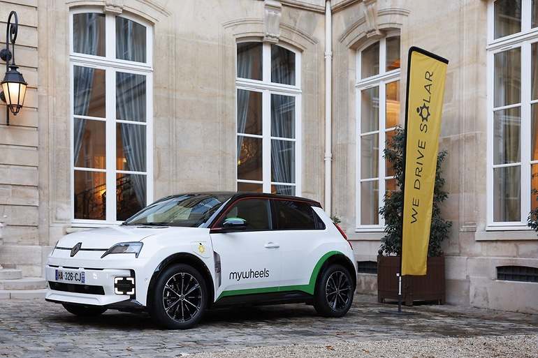 La flota de Renault 5 en Utrecht estará gestionada por MyWheels, la mayor compañía de coches compartidos y los cargadores por We Drive Solar