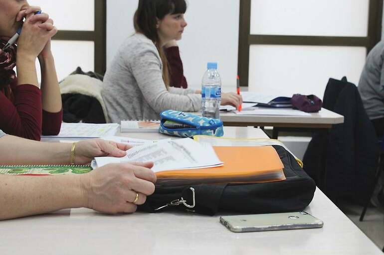Alumnos en clase presencial 