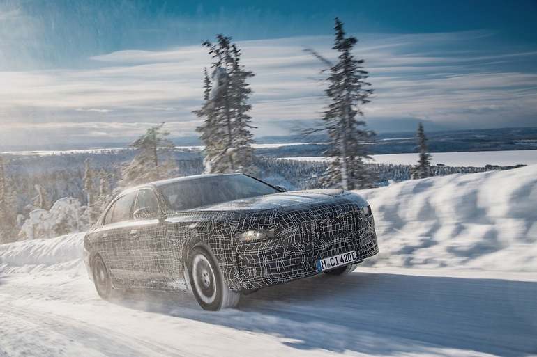 Prototipo de BMV i7 en condiciones invernales