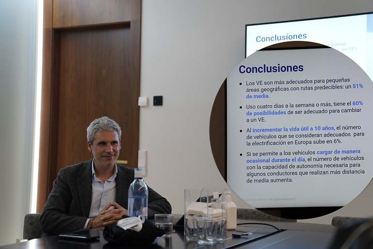 Iván Lequerica, responsable Sur y Oeste de Europa de Geotab durante la presentación del informe 
