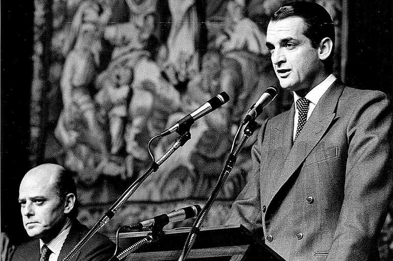Juan Abelló y Mario Conde