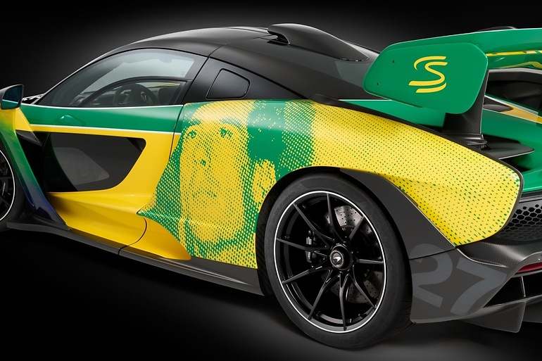 McLaren Senna Sempre, pieza única con la misma decoración-homenaje a Senna que lució el coche de F1 en Mónaco