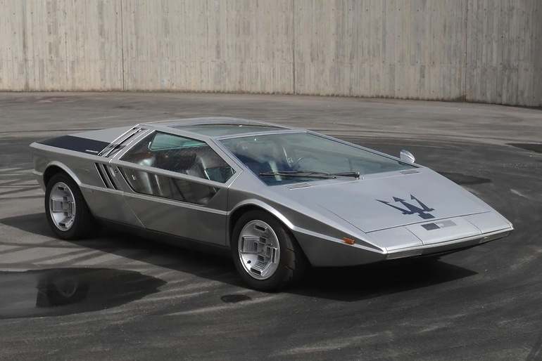 El Maserati Boomerang original de ItalDesign, de 1971, al que rinde homenaje