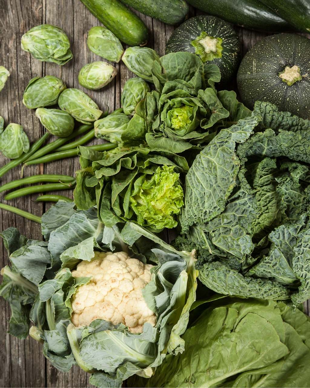 Vegetales de hojas verdes