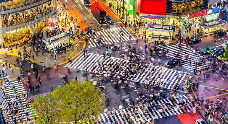 Paso de peatones en Shibuya