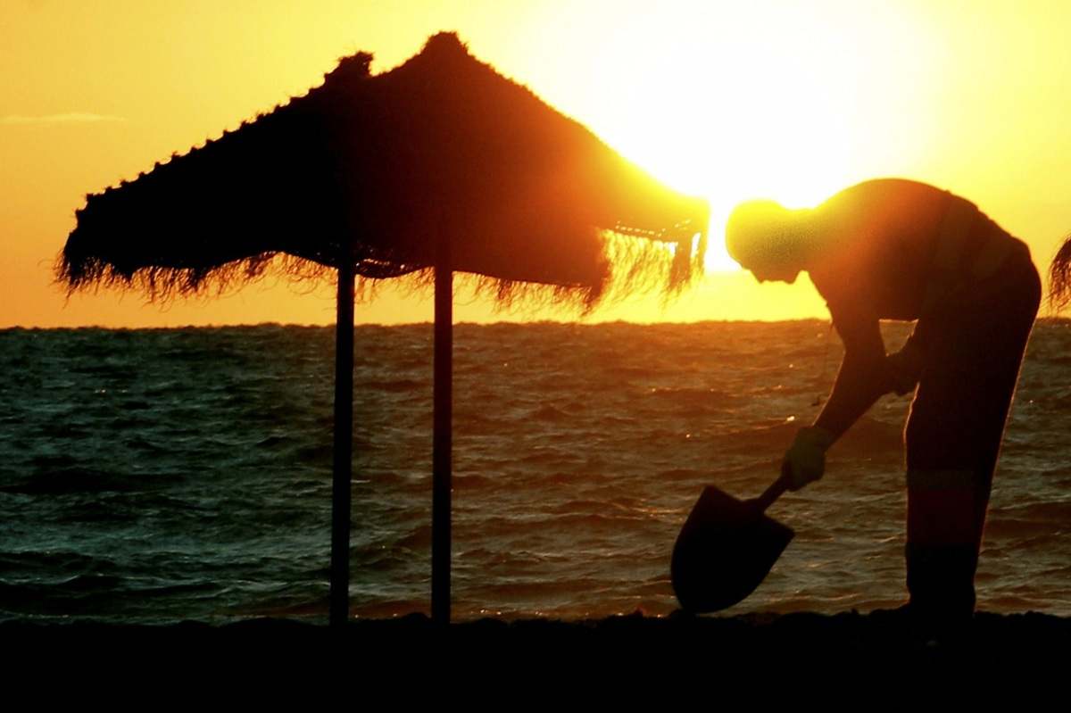 Un atardecer en la playa
