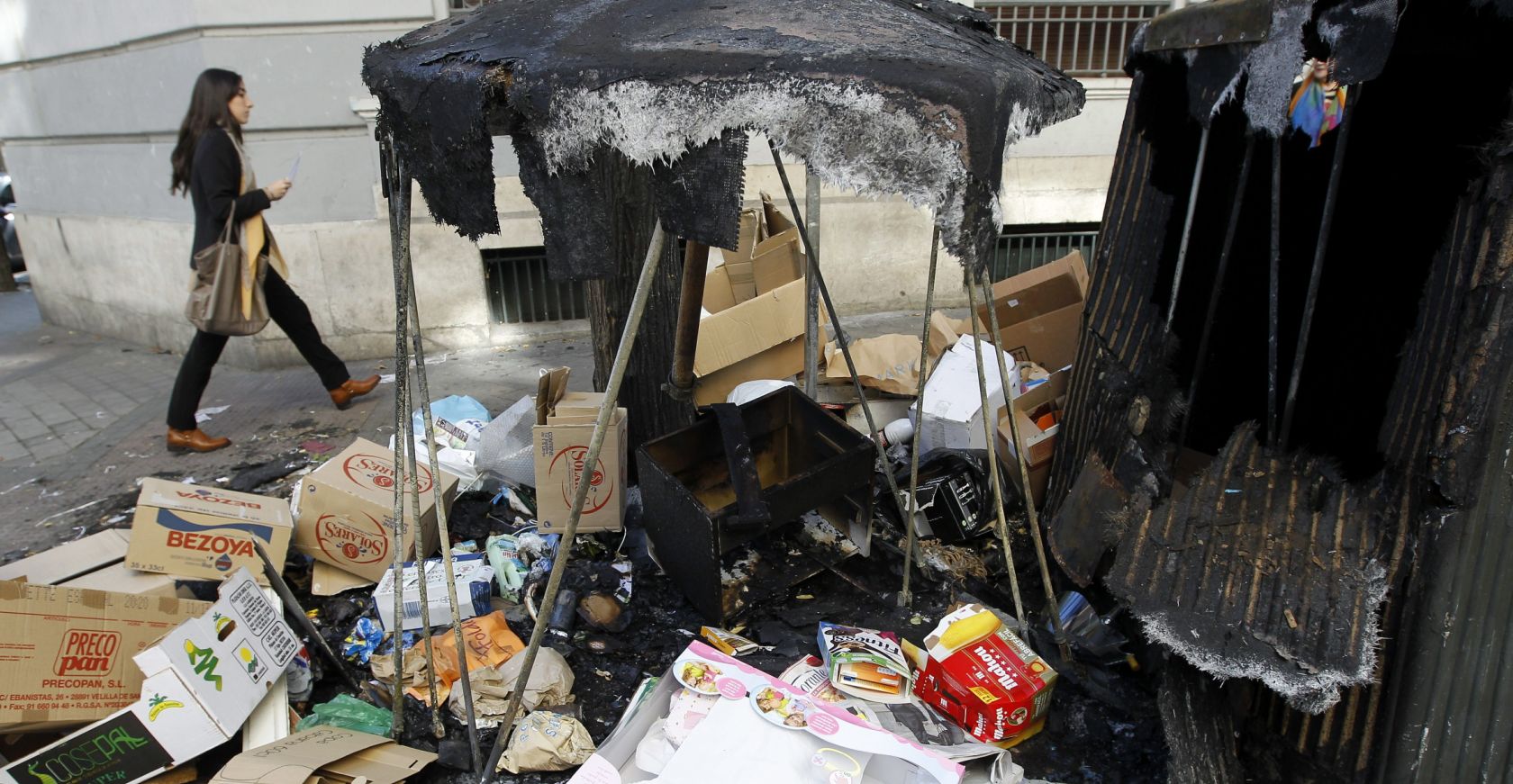 Madrid se llena de basura