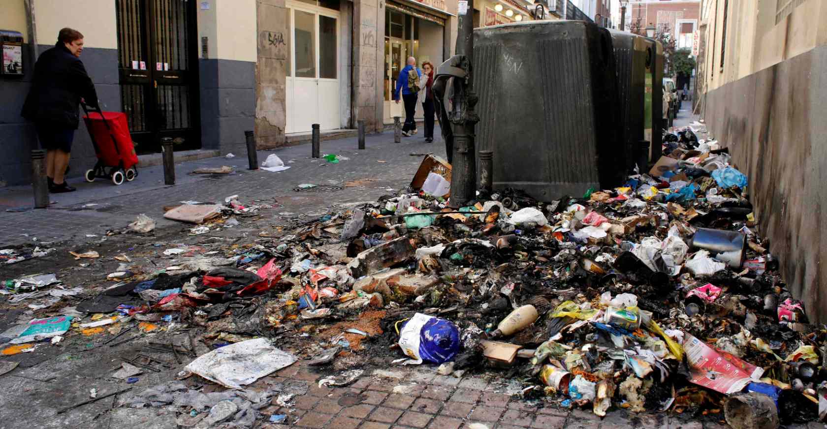 Madrid se llena de basura