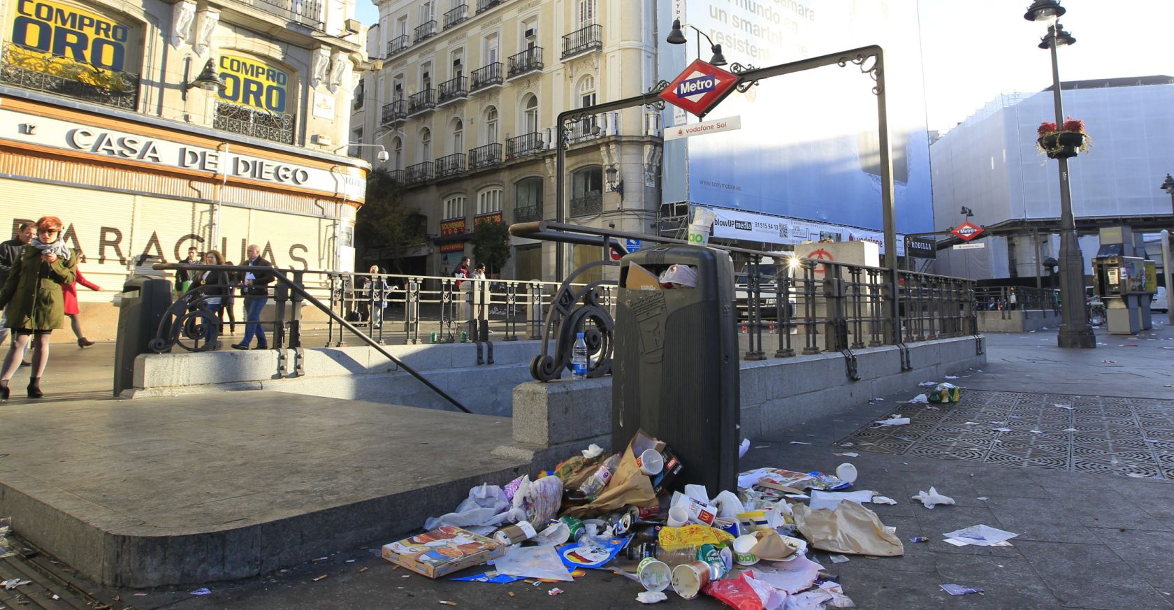 Madrid se llena de basura